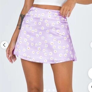 Polly princess lavender floral A line mini skirt